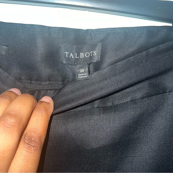 NWT Talbots Black Linen Blend Dress Pants - Picture 2 of 10
